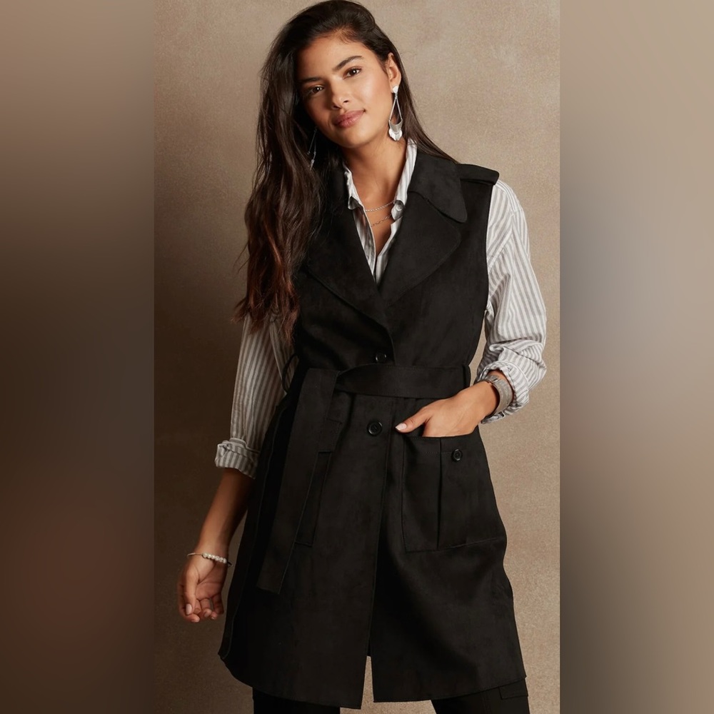 Black faux suede women’s vest!!! - Picture 4 of 10